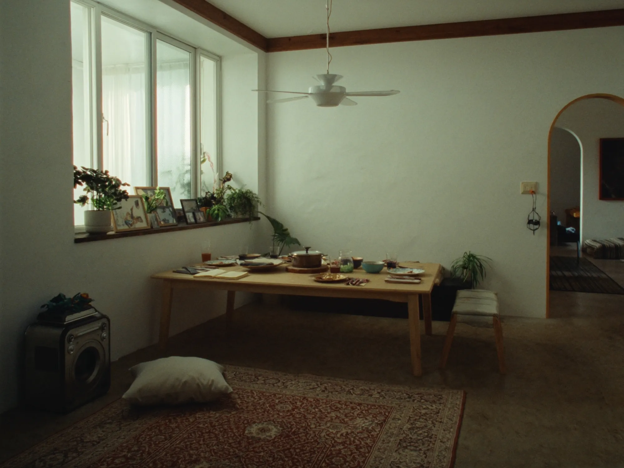 A shared dining table